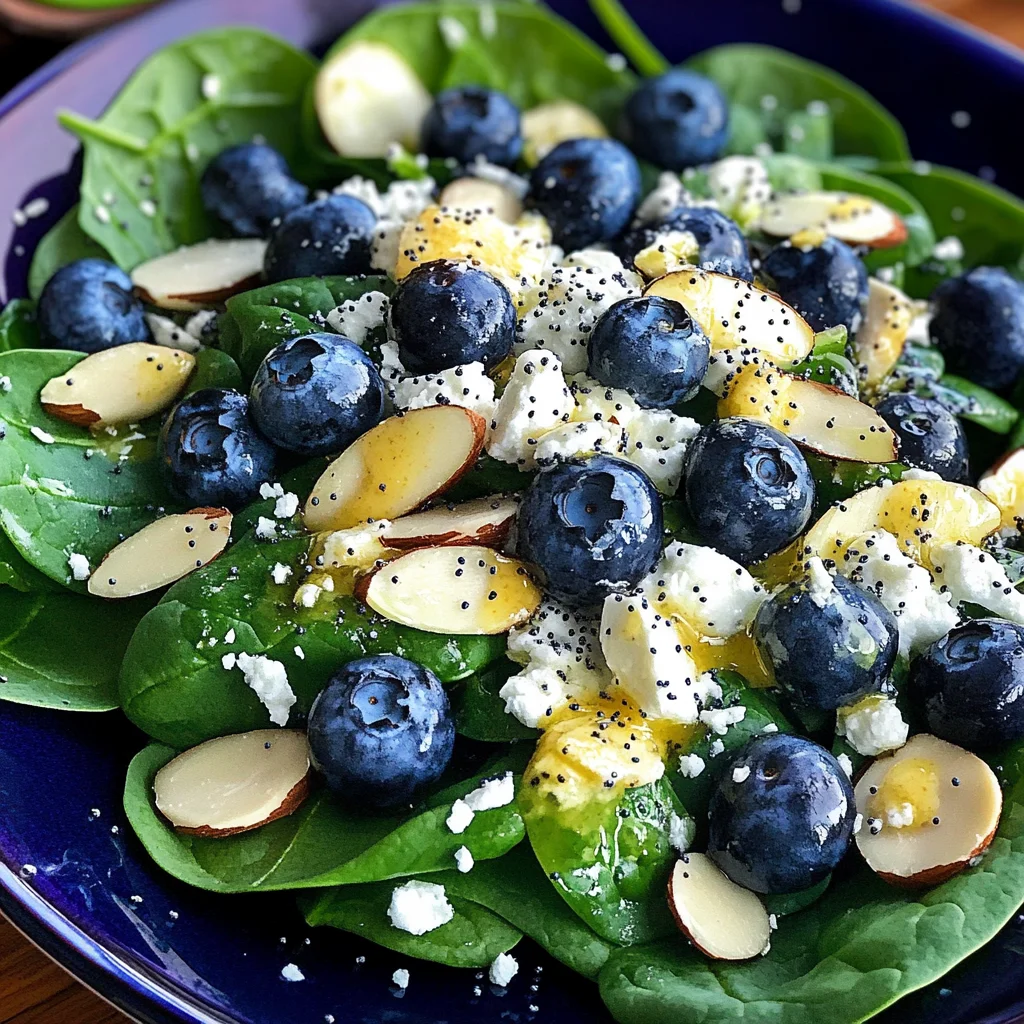 Blueberry Spinach Salad & Homemade Orange Poppy Seed Dressing