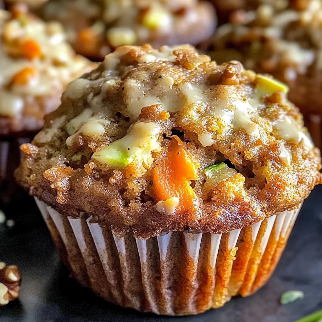 Carrot Cake Zucchini Muffins – Moist, Spiced & Packed with Veggies!