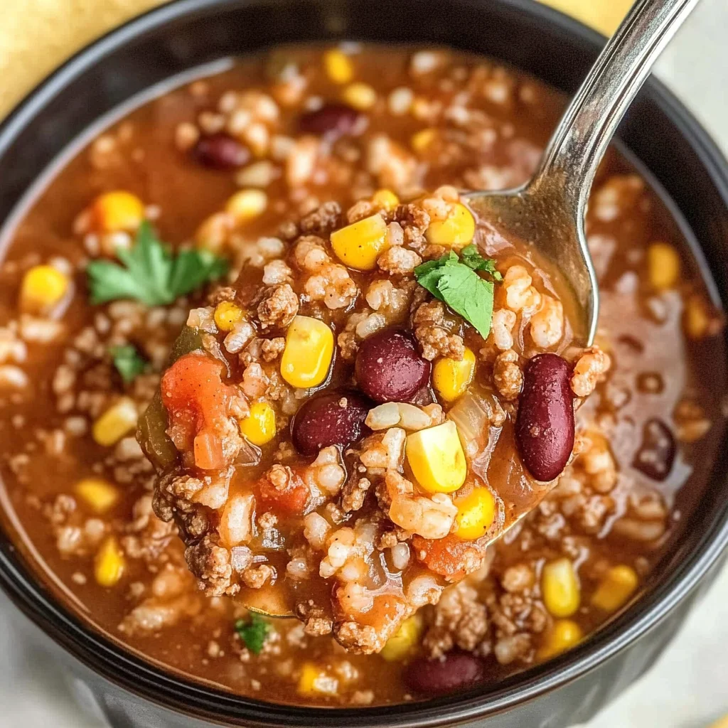 Crock Pot Taco Rice Soup Recipe