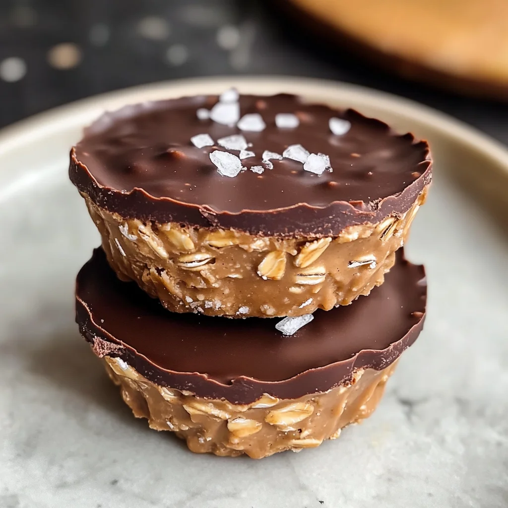 Easy No Bake Peanut Butter Oat Cups