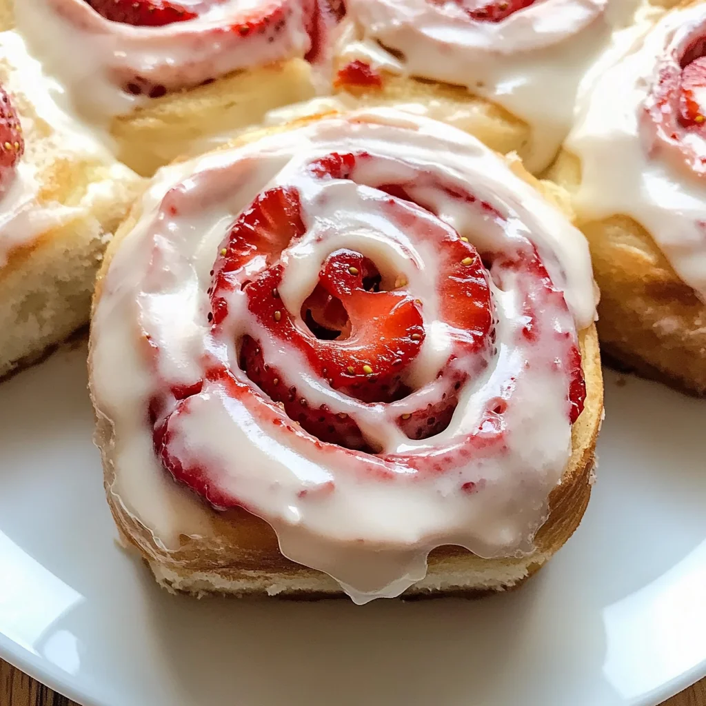 Fluffy Strawberry Rolls