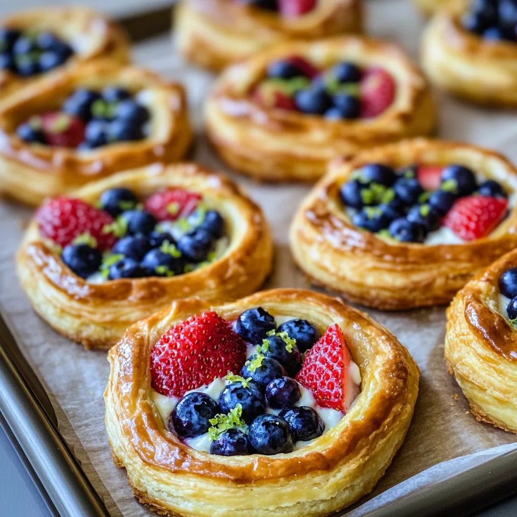 Fruit and Cream Cheese Danish Pastry