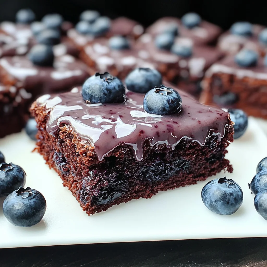 Glazed Blueberry Brownies