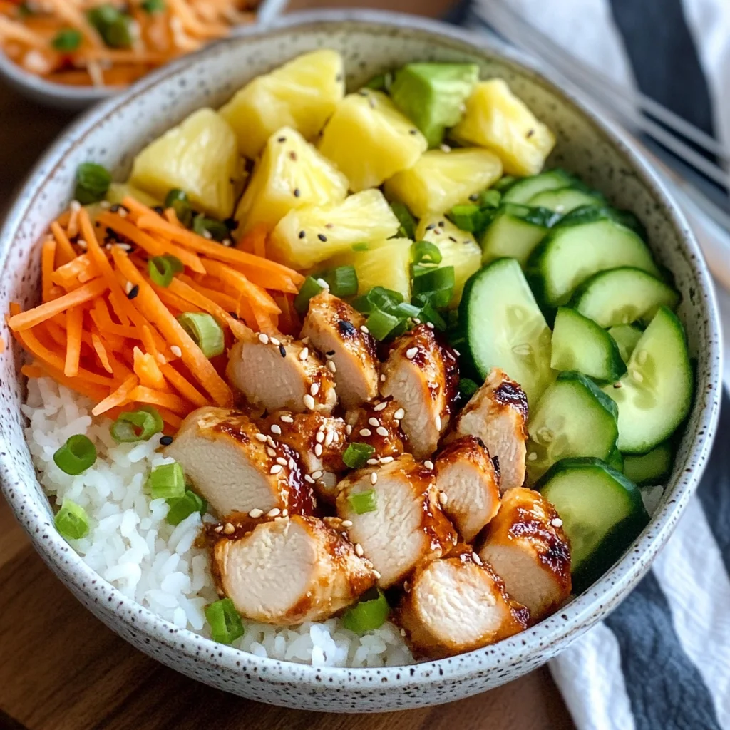 Hawaiian Inspired Chicken Poke Bowl Full of Flavorful Joy