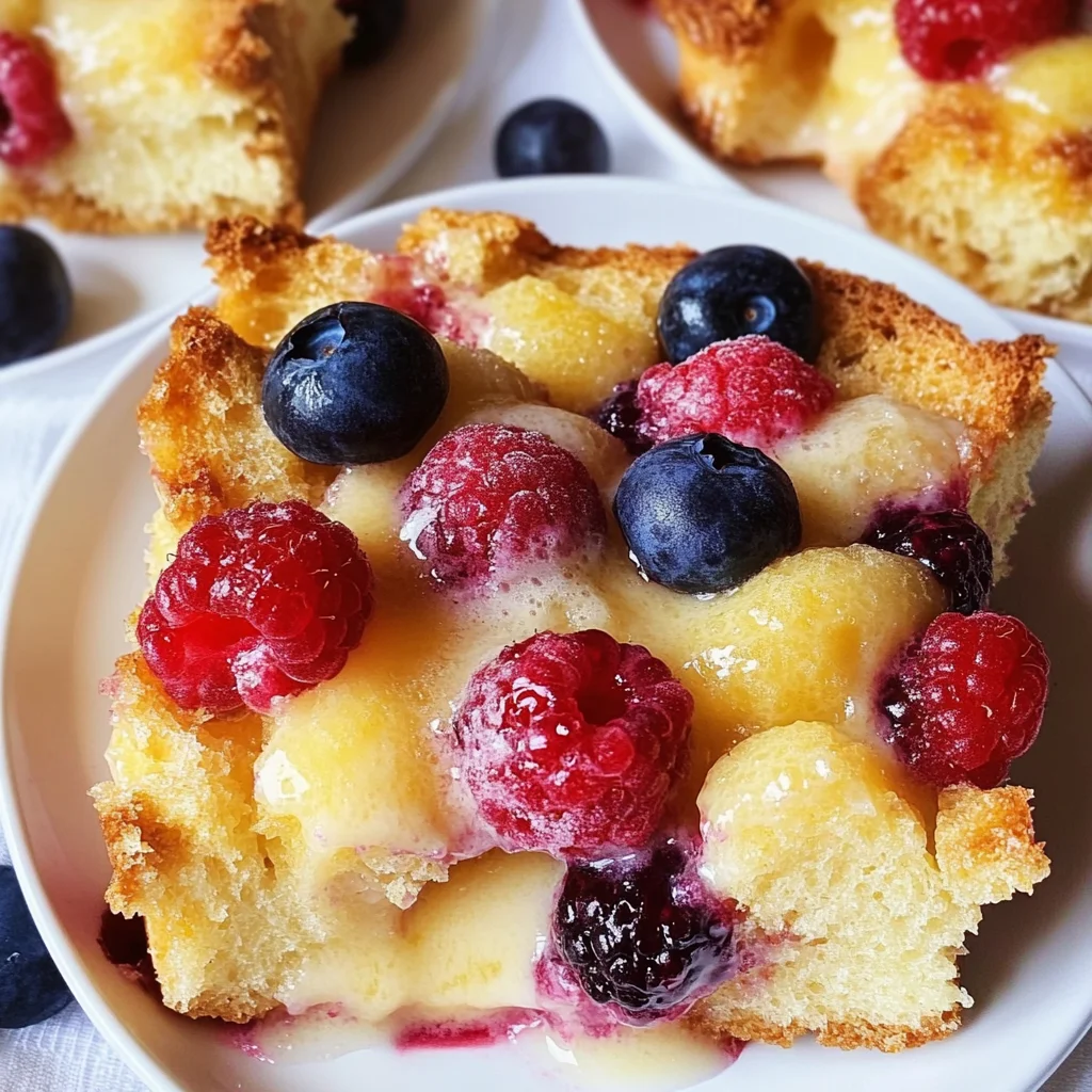 Lemon Berry Bread Pudding