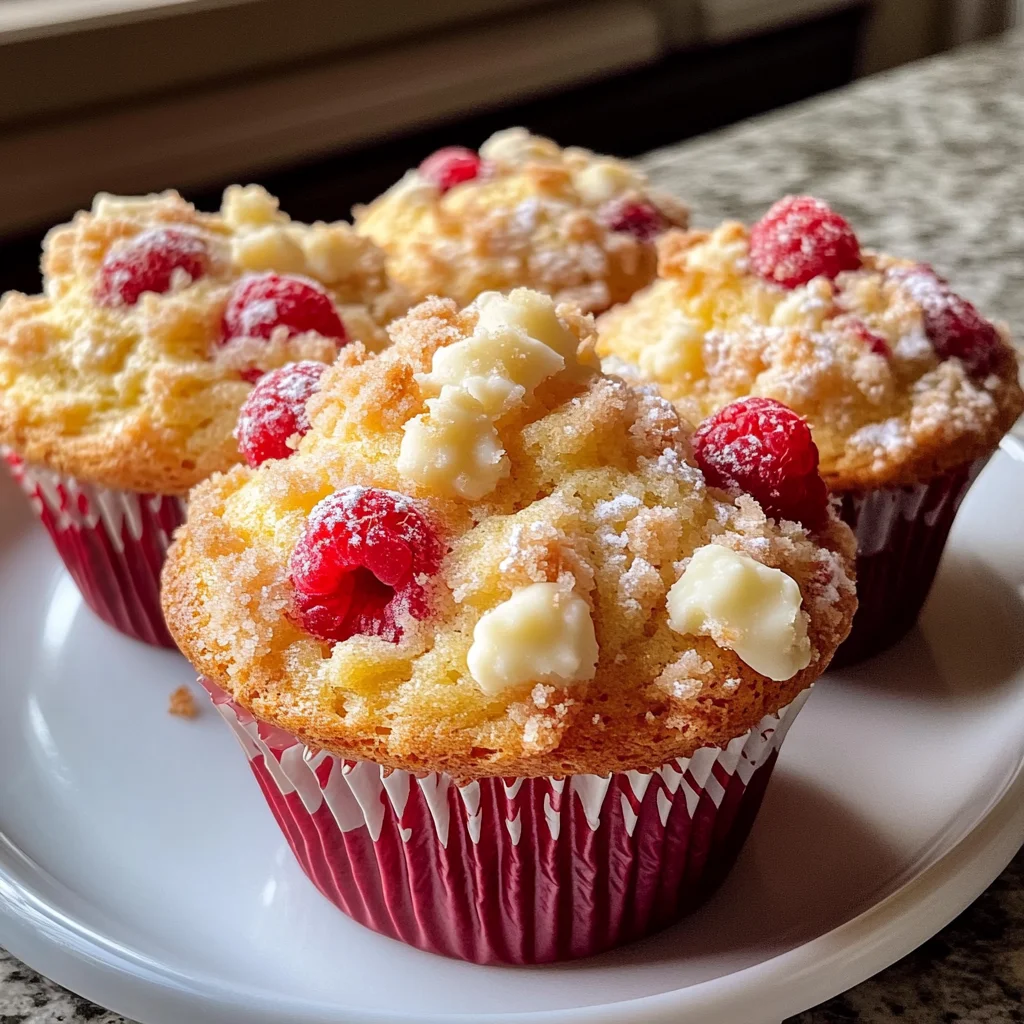 Lemon Raspberry White Chocolate Muffins