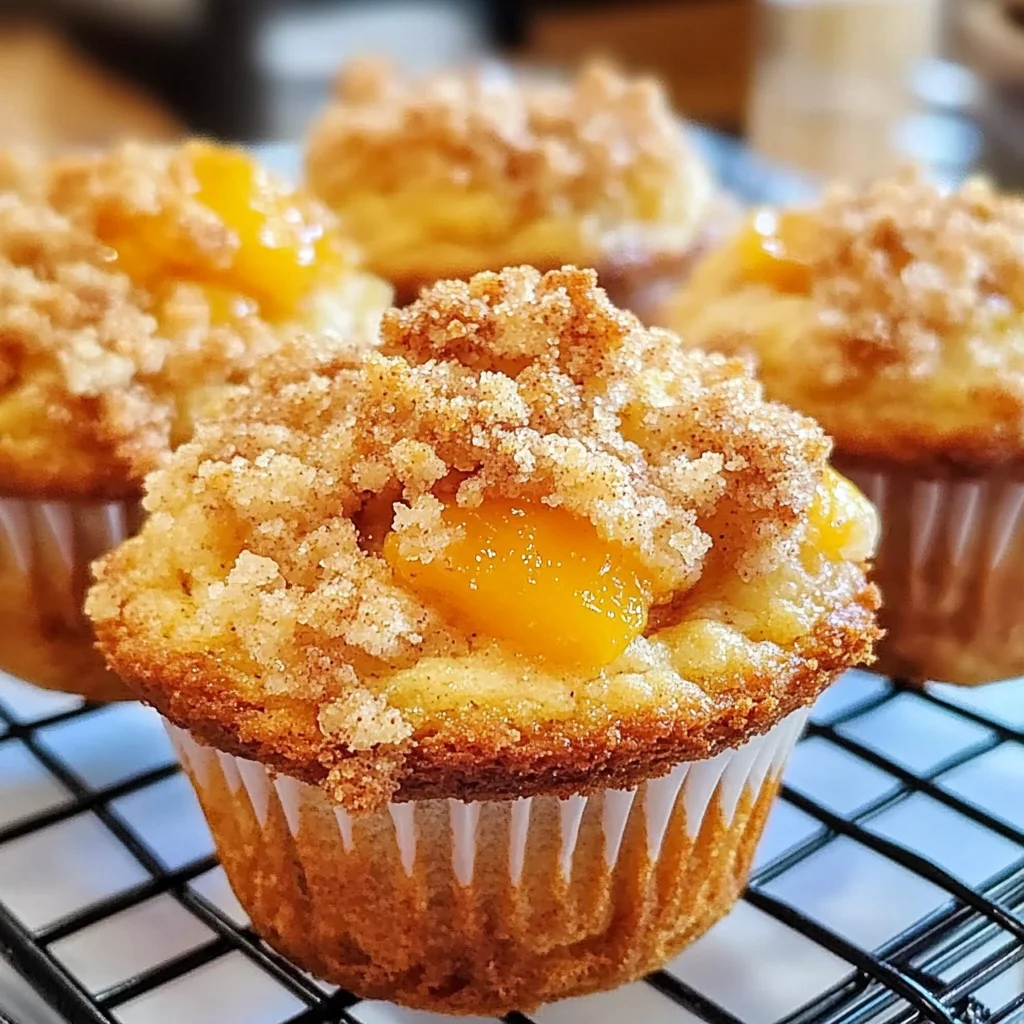 Peach Cobbler Muffins