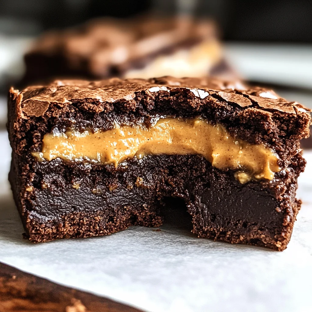 Peanut Butter Stuffed Brownies