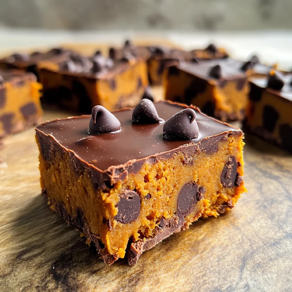 Pumpkin Chocolate Chip Protein Bars (Vegan)