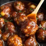Slow Cooker Apple Butter Meatballs