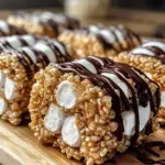 S’mores Rolled Rice Krispie Treats