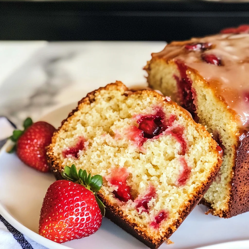 Strawberry Quick Bread with Fresh Berries