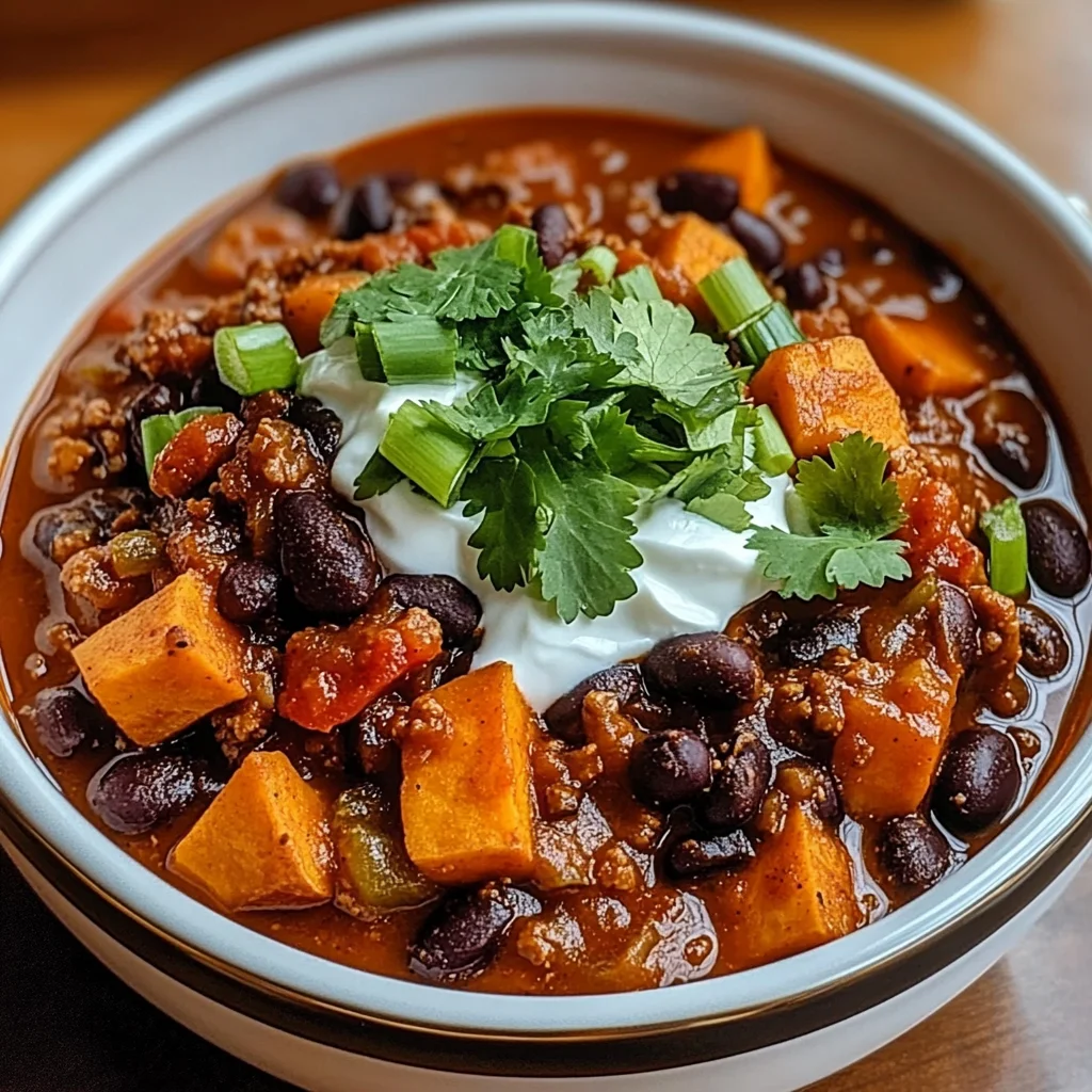 Sweet Potato & Black Bean Vegetarian Chili – Crock Pot