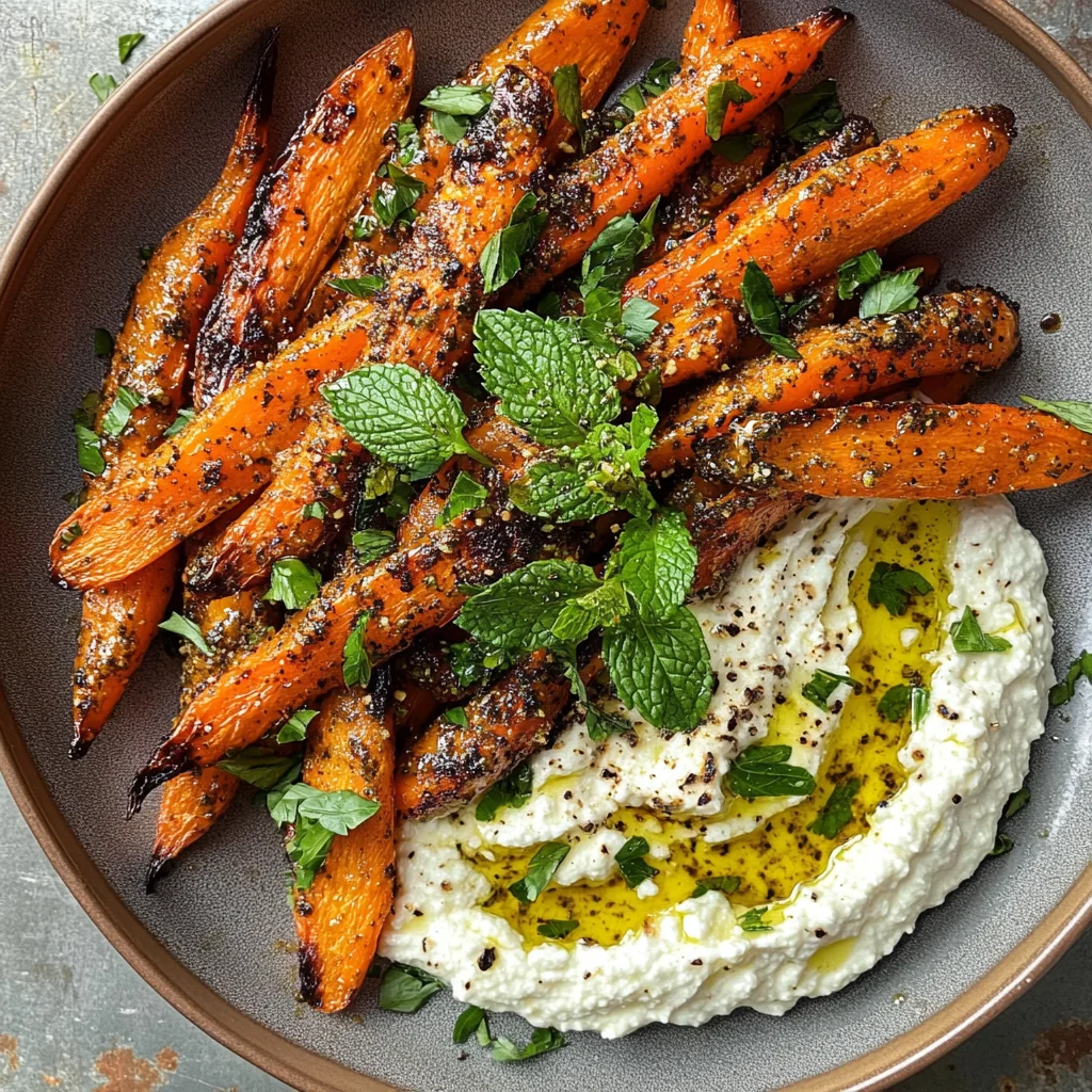 Za'atar Roasted Carrots with Feta Dip