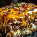 Cheesy Loaded Meatloaf Casserole