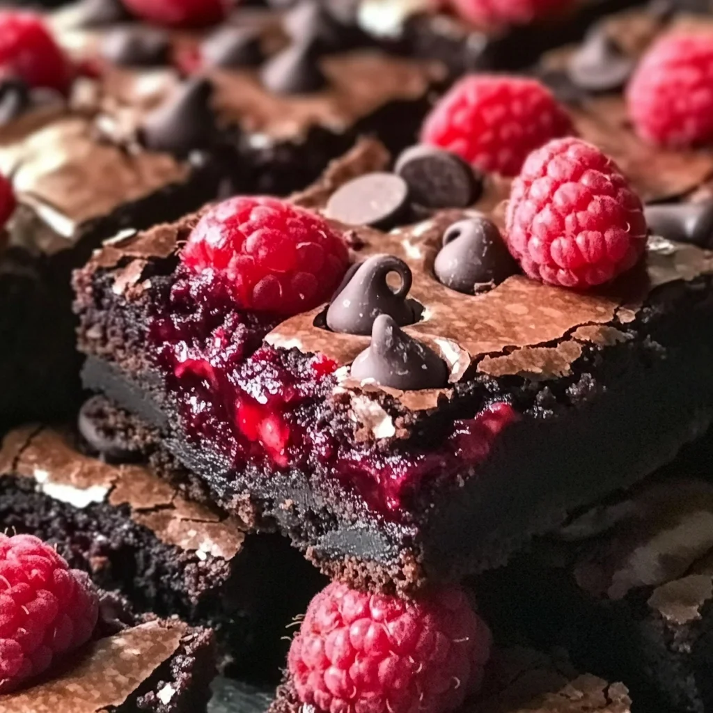 Decadent Raspberry Chocolate Brownies