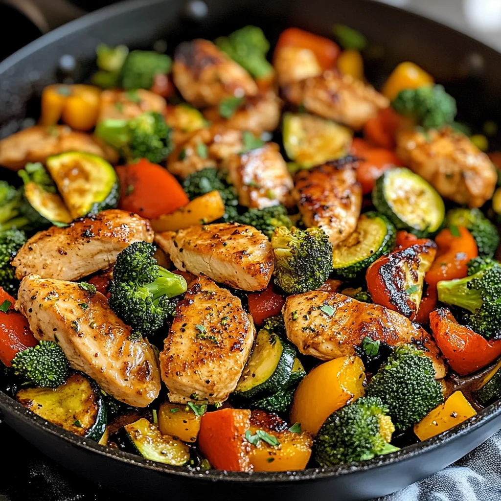 Healthy Chicken and Vegetables Skillet