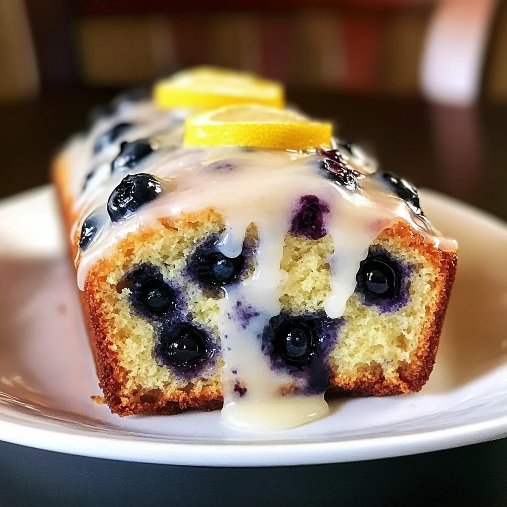 Lemon Blueberry Loaf with Lemon Glaze