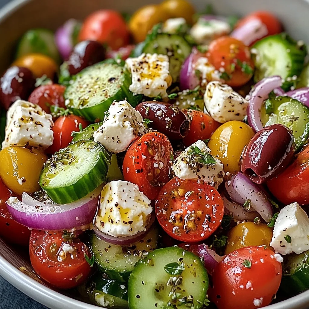 Mediterranean Salad with Feta and Olives