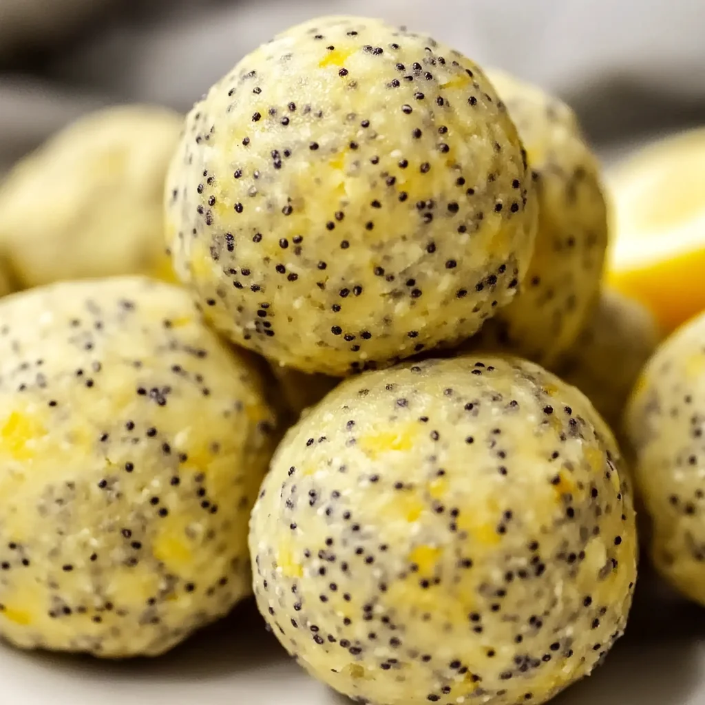 No-Bake Lemon Poppyseed Protein Balls