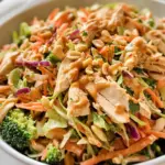 Thai Peanut Chicken Crunch Slaw Salad